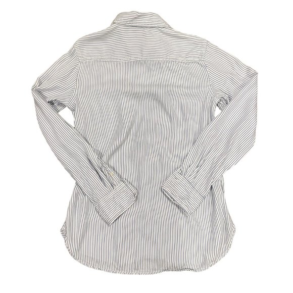 Blue and White Stripe Button Down, Size Small - Picture 6 of 8